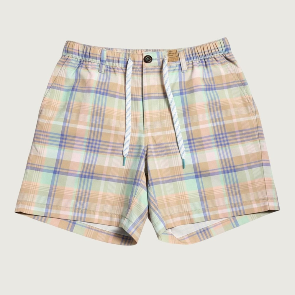 Chubbies Everyday Shorts Mens Medium Pastel Plaid 6 Inch Inseam NWT